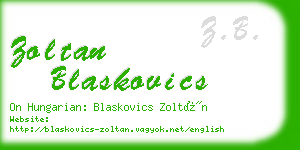 zoltan blaskovics business card